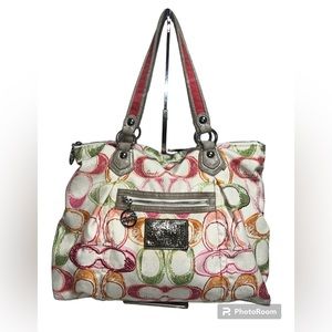 Coach Poppy Dream Signature C Glam Tote